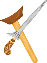 Illustration of Traditional Keris