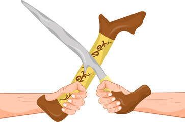 Illustration of Traditional Keris