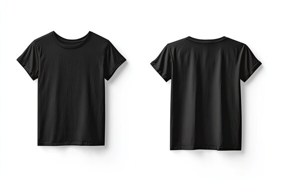 Blank black t-shirt mockup