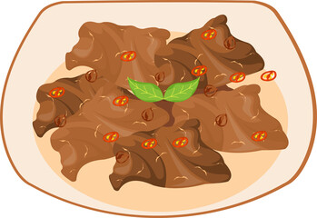 Illustration of Local Indonesian Food