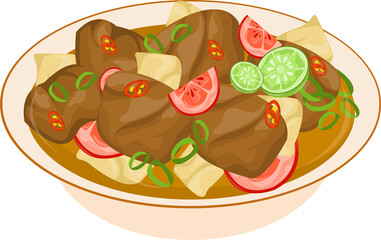 Illustration of Local Indonesian Food