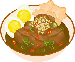 Illustration of Local Indonesian Food