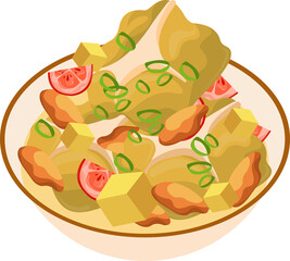Illustration of Local Indonesian Food