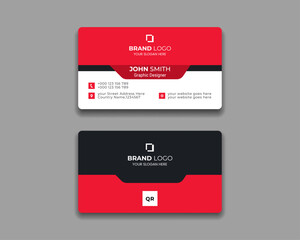 business card design . double sided business card template modern and clean style .