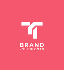 Modern Minimalist White Letter T Brand Logo Design