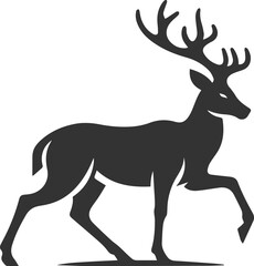 Fototapeta premium Deer animal vector silhouette
