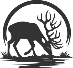 Deer animal vector silhouette