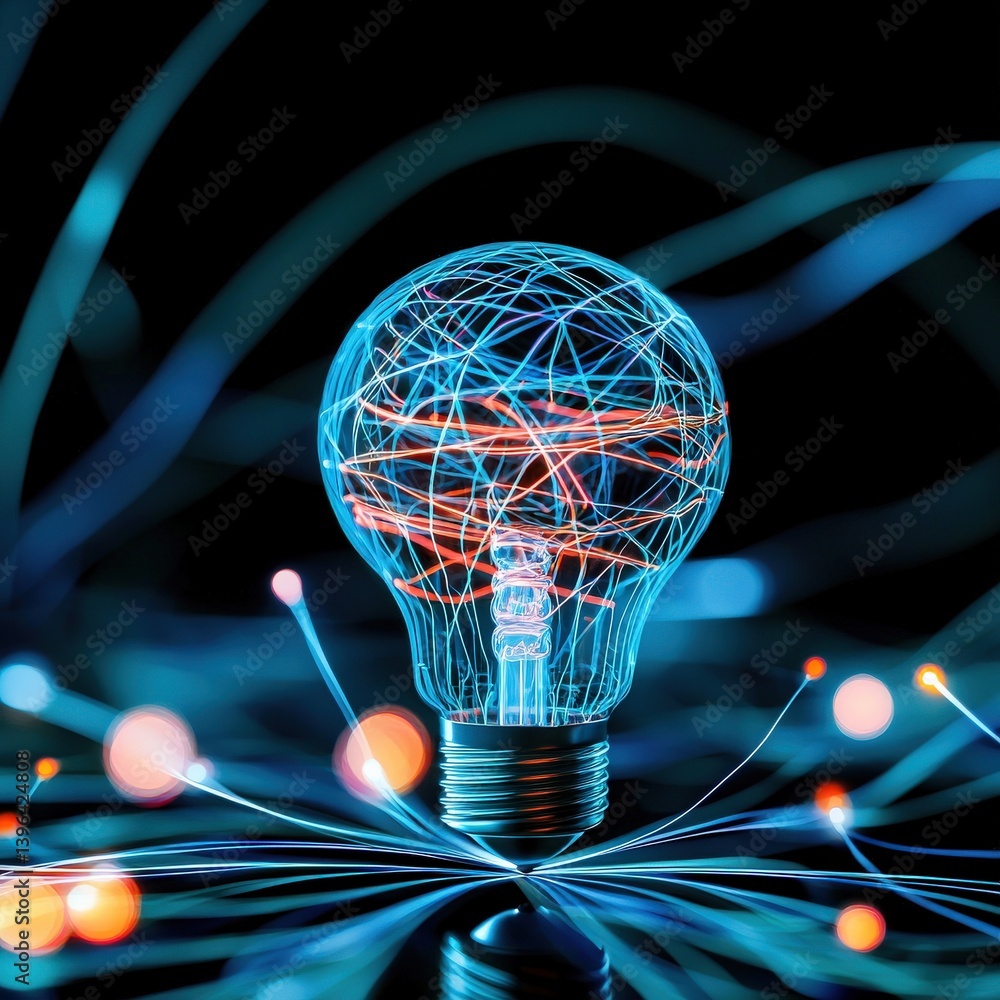 Poster a time-lapse effect of an idea forming from abstract chaos into structured logic, critical thinking 