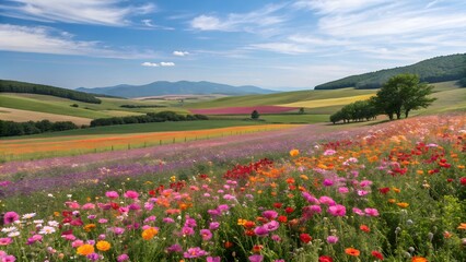 Fototapeta premium the flower field for background