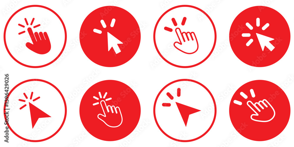 Poster computer mouse click cursor. load symbol. pointer cursor and loading icon. cursors icons click set. 