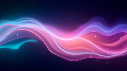 Vibrant wave abstract art cosmic aurora background futuristic wave design purple blue wave pattern energetic abstract wallpaper sci-fi digital art background