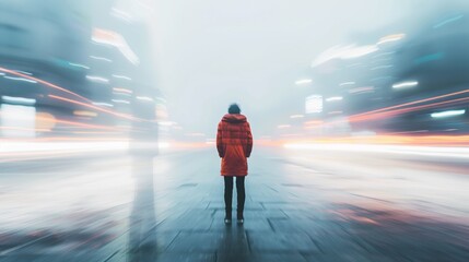 Fototapeta premium Inner struggle with emotional agoraphobia in modern psychological terms