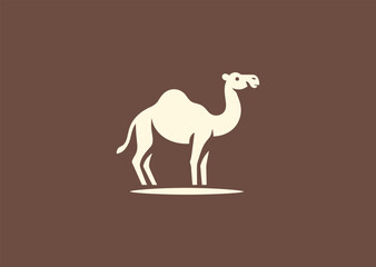 Minimalist camel logo with desert-inspired simplicity