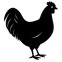 Chicken Vector Silhouette | Farm Animal, Rooster, Hen Clipart