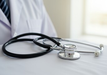 Doctor in uniform with stethoscope