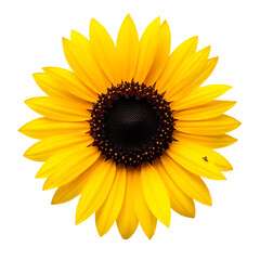 Fototapeta premium Yellow-Sunflower-Close-Up-Black-Background-Flower_Petals-Summer_Bloom