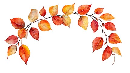 Autumn Leaves Border Illustration