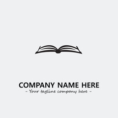Book illustration black and white for logo company vector image

