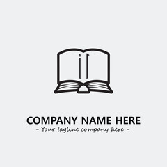 Book illustration black and white for logo company vector image
