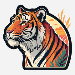 Tiger Sticker vector art