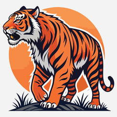 Tiger Sticker vector art