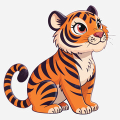 Tiger Sticker vector art