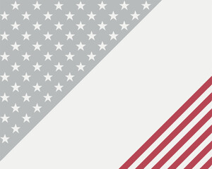 Fototapeta premium Fragment of the American flag: stars and stripes, patriotic design.
