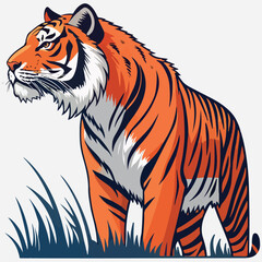 Tiger Sticker vector art