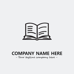 Book illustration black and white for logo company vector image
