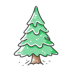 fir tree icon, fir tree vector illustration-simple illustration of fir tree, perfect for fir tree logos and icons