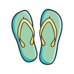 flip flops icon, flip flops vector illustration-simple illustration of flip flops, perfect for flip flops logos and icons