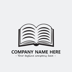 Book illustration black and white for logo company vector image
