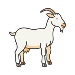 goat icon, goat vector illustration-simple illustration of goat, perfect for goat logos and icons
