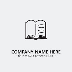 Book illustration black and white for logo company vector image
