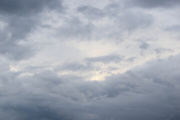 blue sky and white cloud background, cloudy in rainny season
