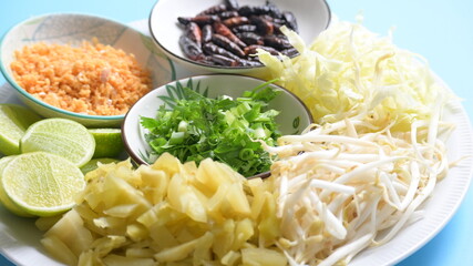 vegetable and condiment for northern soup of Thailand