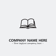 Book illustration black and white for logo company vector image
