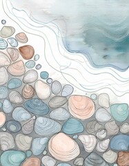 Generated image rocks and ocean 