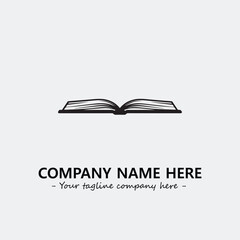Book illustration black and white for logo company vector image
