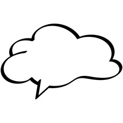 vector blank speech bubbles icon 