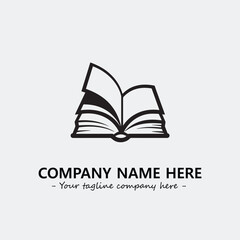Book illustration black and white for logo company vector image
