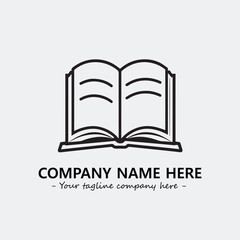 Book illustration black and white for logo company vector image
