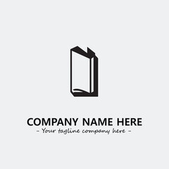 Book illustration black and white for logo company vector image
