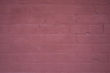 Deep Rose Red Painted Brick Wall Texture Pattern Background Design Element
