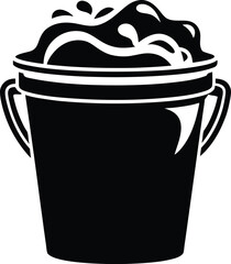 Ice Bucket Silhouette Vector for Party, Barware, and Beverage Design Projects