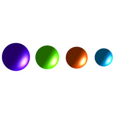 color balls isolated on white