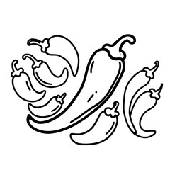 Red chili pepper. seamless pattern with peppers. chili pattern Background. vintage pepper background. pepper pattern background. chili doodle pattern background. hot chili seamless. paprika