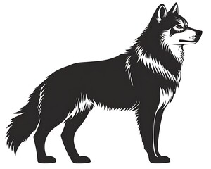 Wolf Profile Illustration