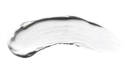 A close-up of smudged makeup cream, centered on a white background, high-resolution photography, insanely detailed and intricate, hyper-realistic