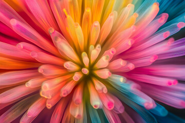 Obraz premium A vibrant close-up of a flower's intricate details.